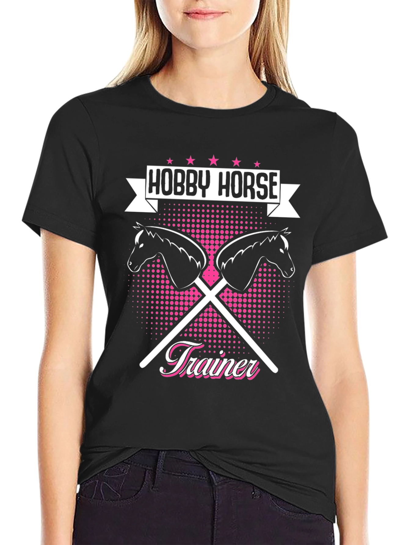 Hobby Horse Trainer T-Shirt - Equestrian Fun