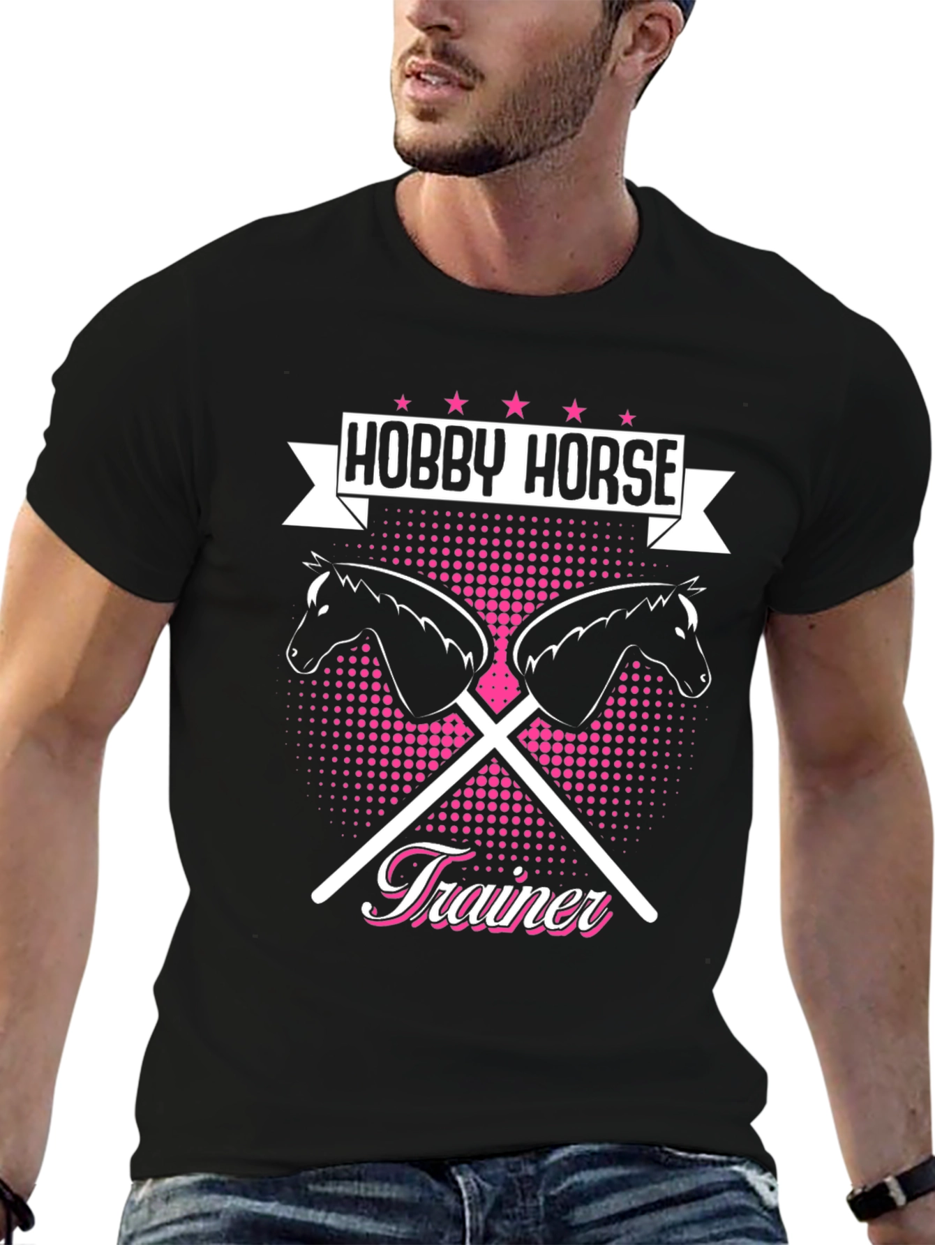 Hobby Horse Trainer T-Shirt - Equestrian Fun