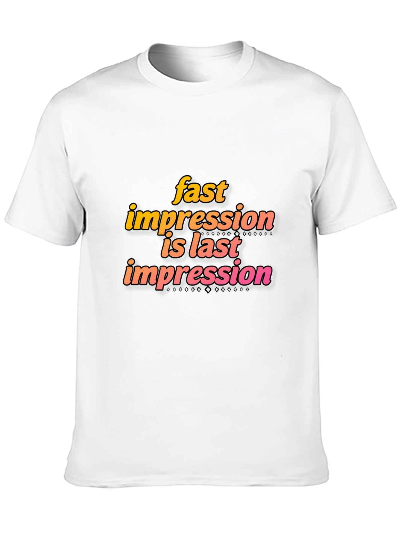 Fast Impression Tee - Stylish Black Cotton Blend T-Shirt
