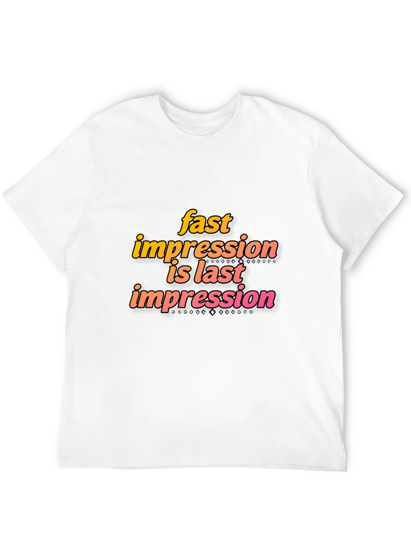 Fast Impression Tee - Stylish Black Cotton Blend T-Shirt