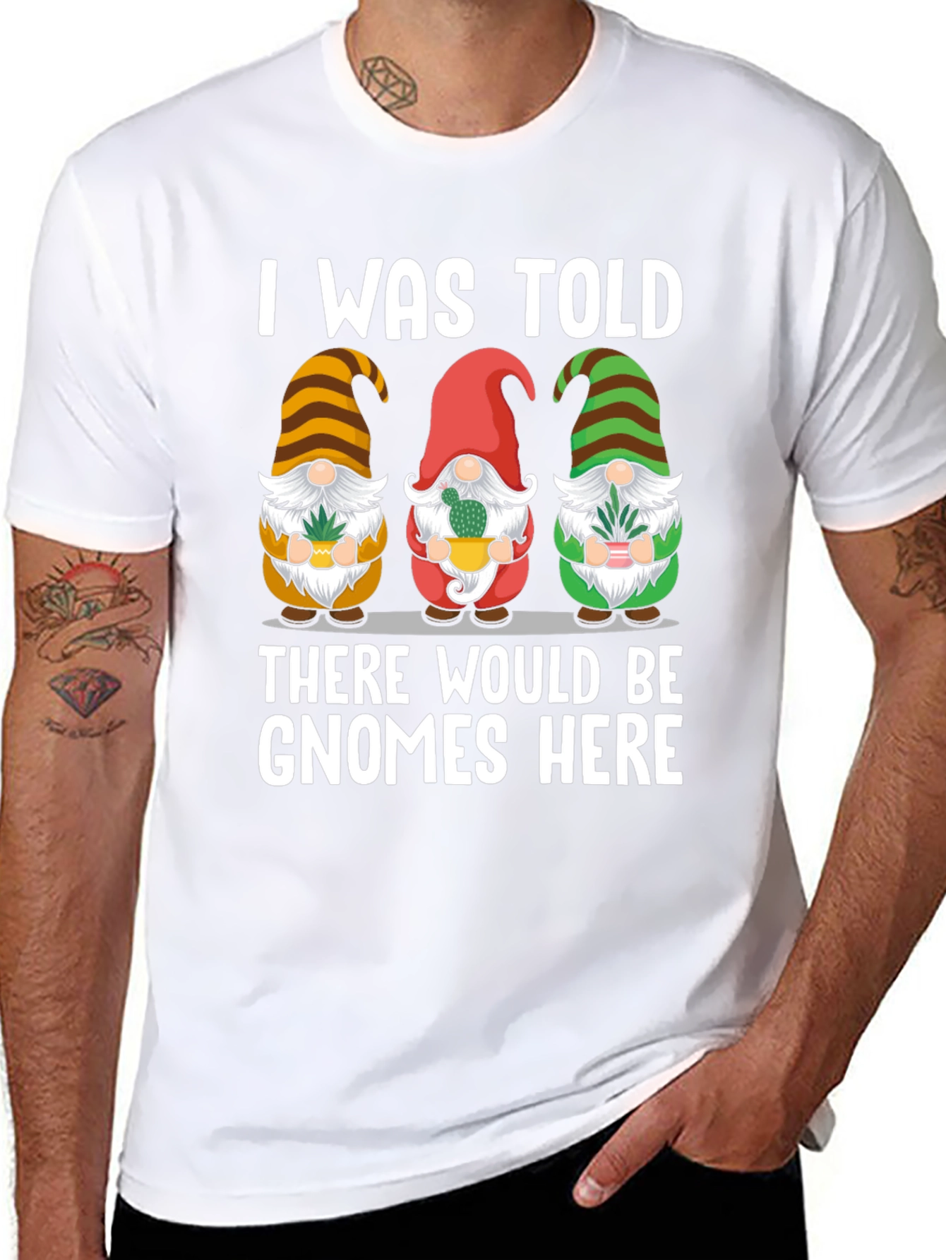 Gnome Here T-Shirt - Funny Garden Lover Tee