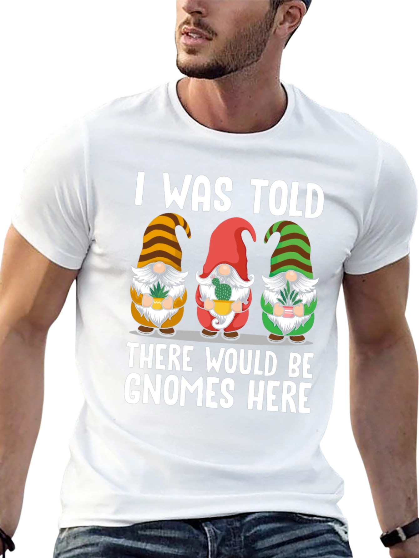 Gnome Here T-Shirt - Funny Garden Lover Tee