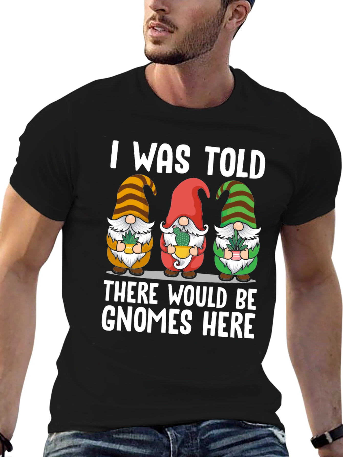 Gnome Here T-Shirt - Funny Garden Lover Tee