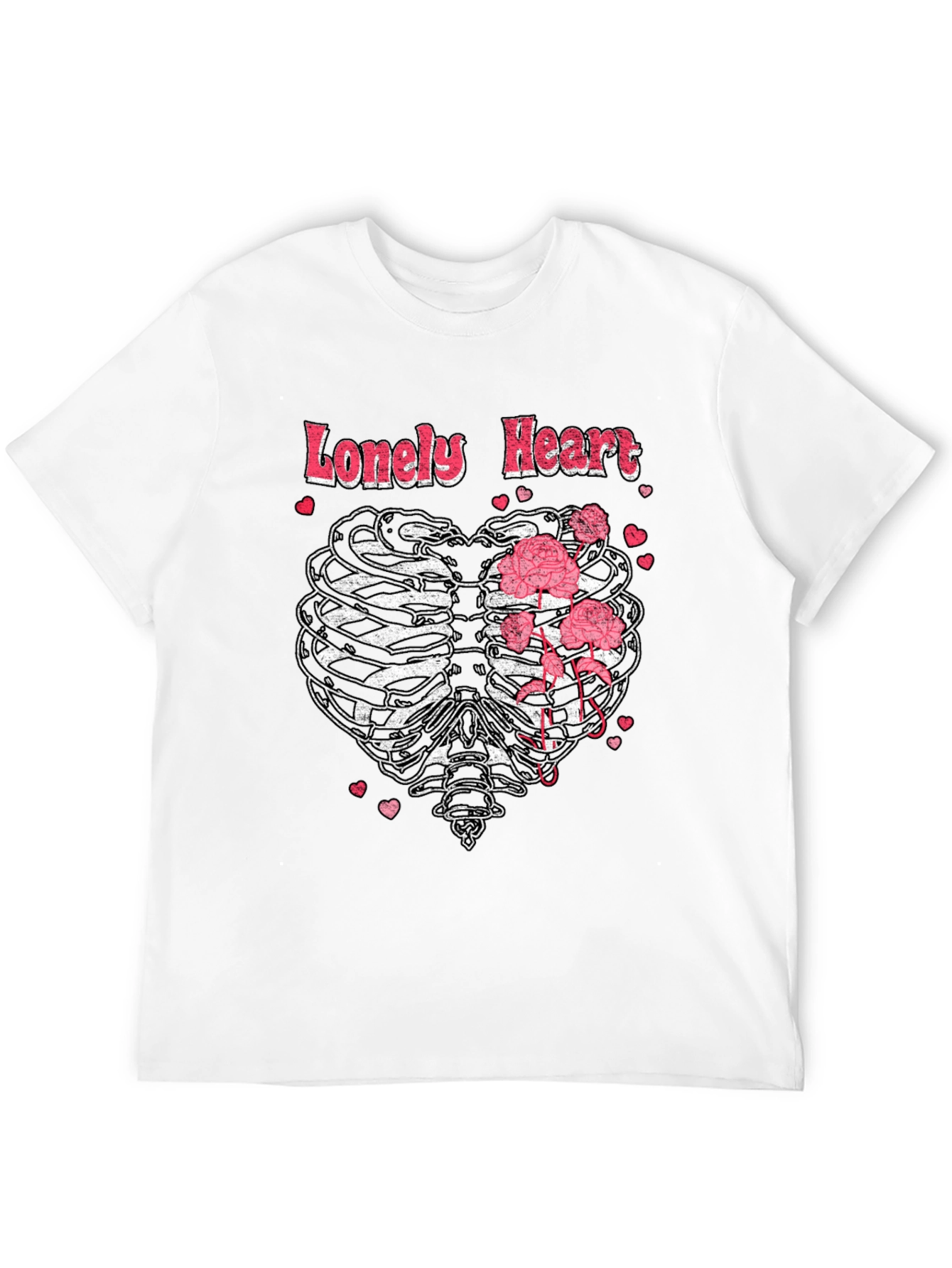 Lonely Heart Ribcage Graphic T-Shirt