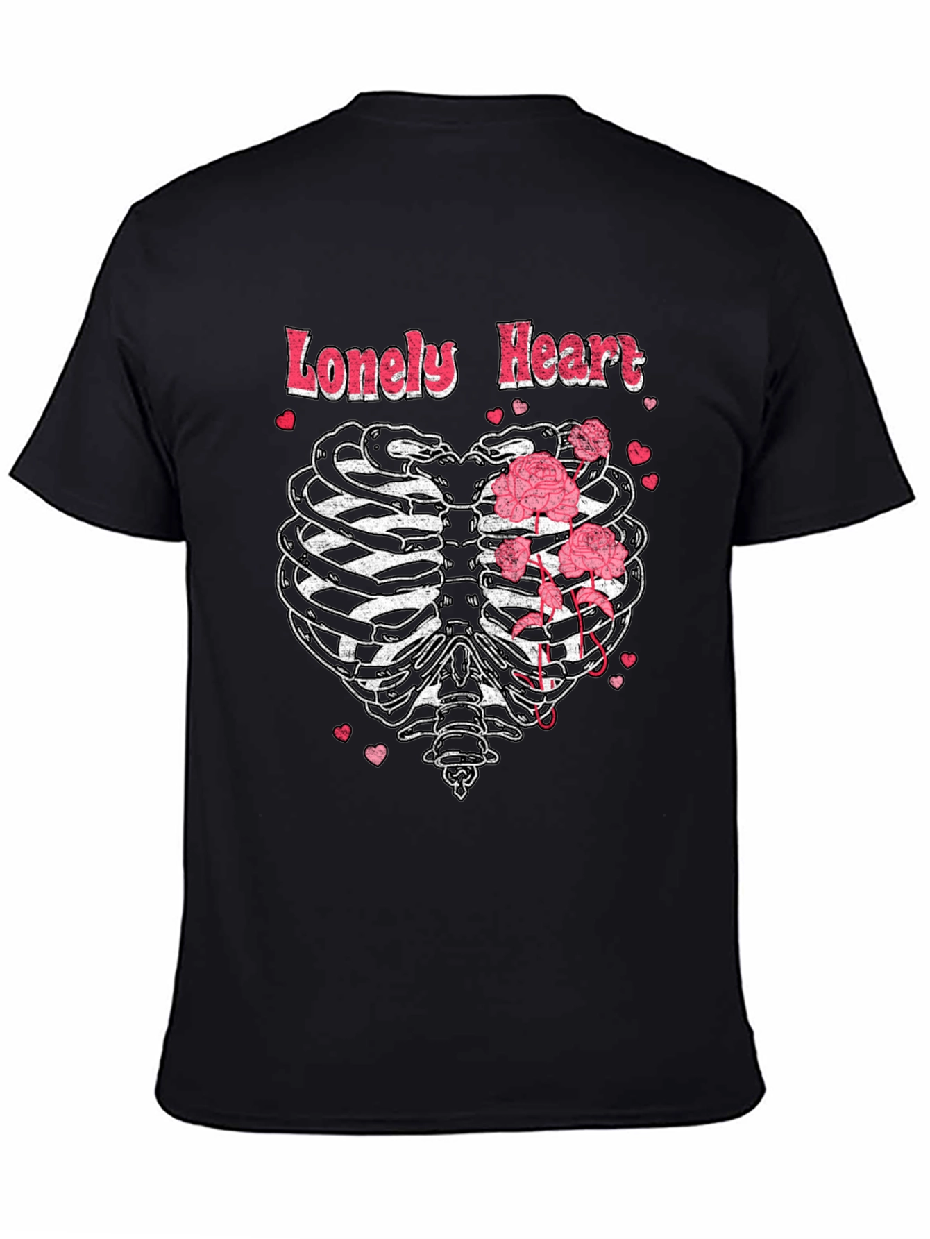 Lonely Heart Ribcage Graphic T-Shirt