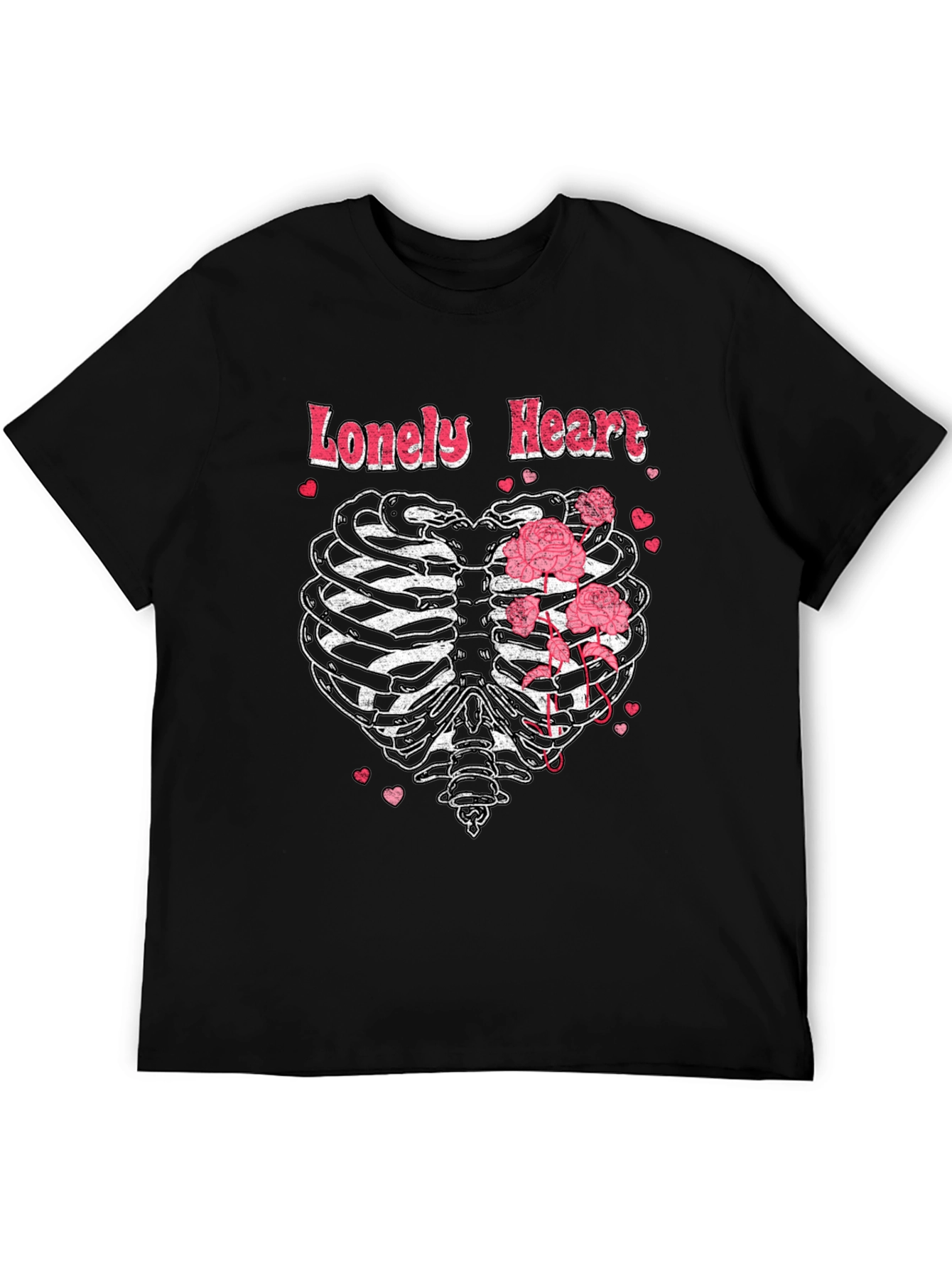 Lonely Heart Ribcage Graphic T-Shirt