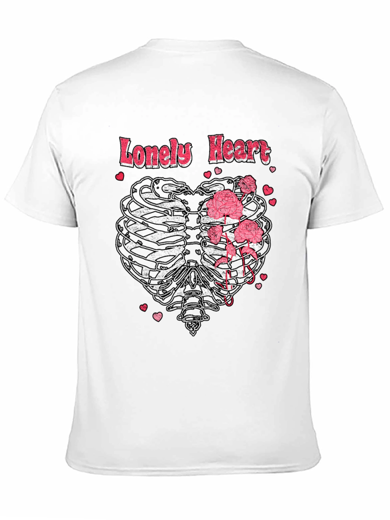 Lonely Heart Ribcage Graphic T-Shirt