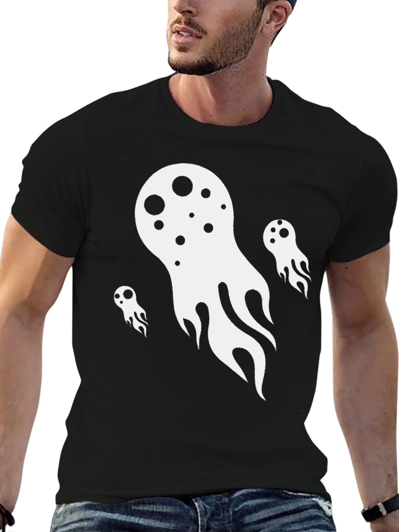 Ghostly Black T-Shirt