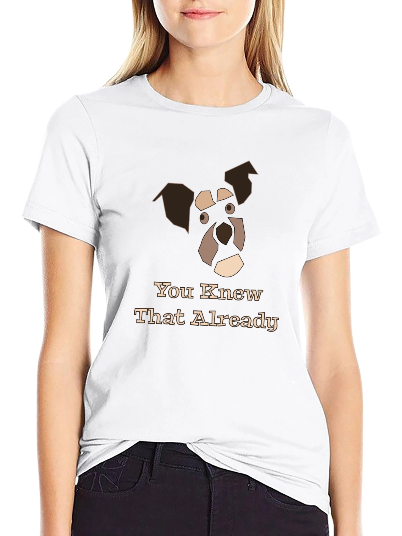 Dog Graphic Black T-Shirt - You Knew That Already