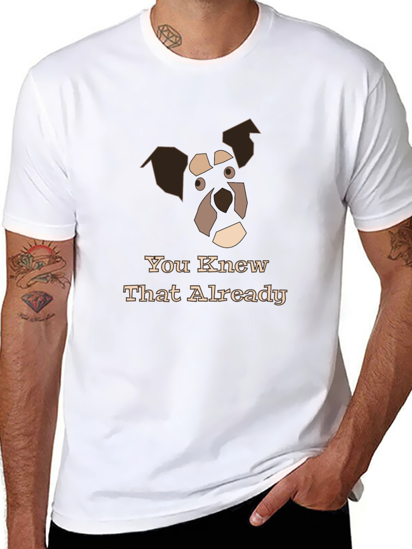 Dog Graphic Black T-Shirt - You Knew That Already