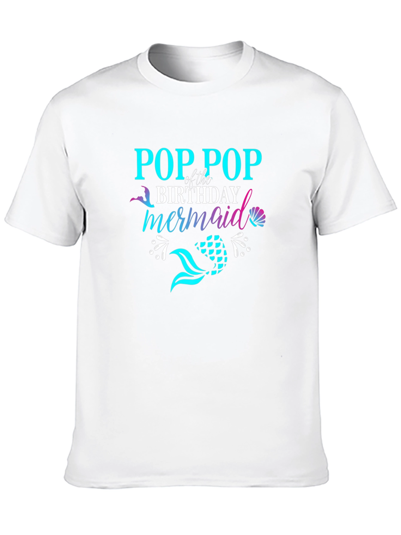 Pop Pop Birthday Mermaid Graphic Tee