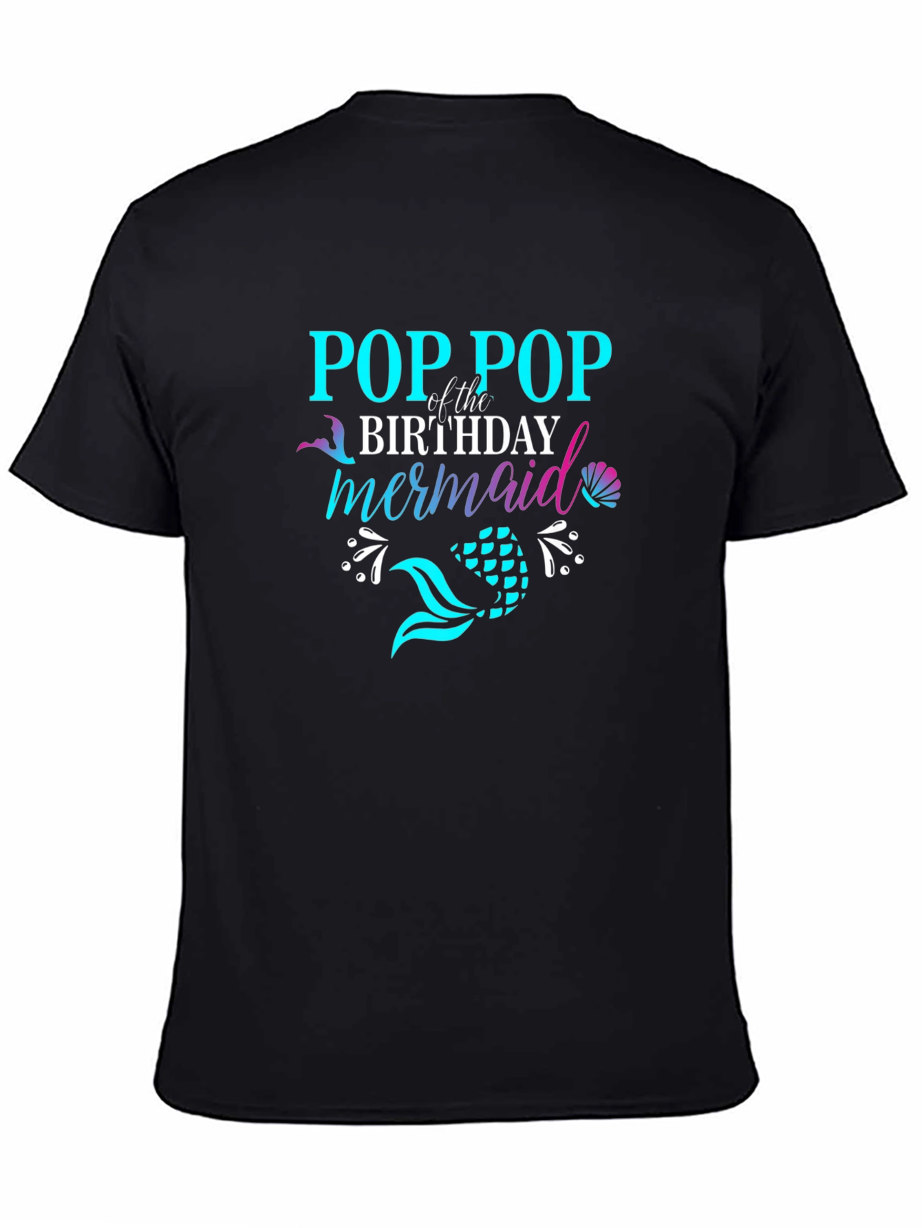 Pop Pop Birthday Mermaid Graphic Tee