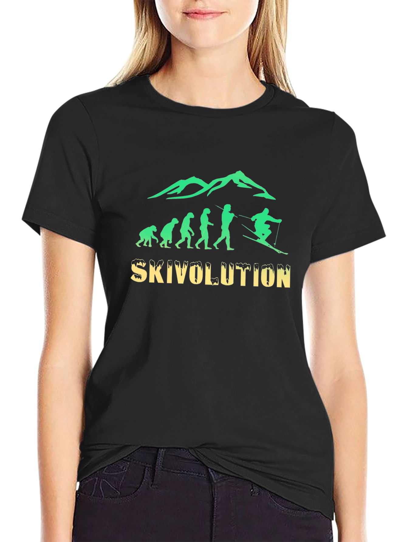 Skivolution T-Shirt: Evolution of Skiing