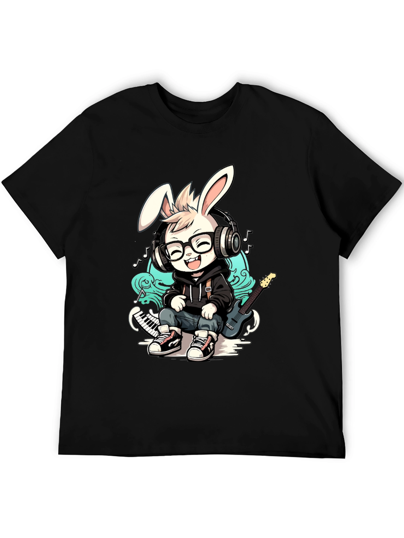 Cool Bunny Musician T-Shirt