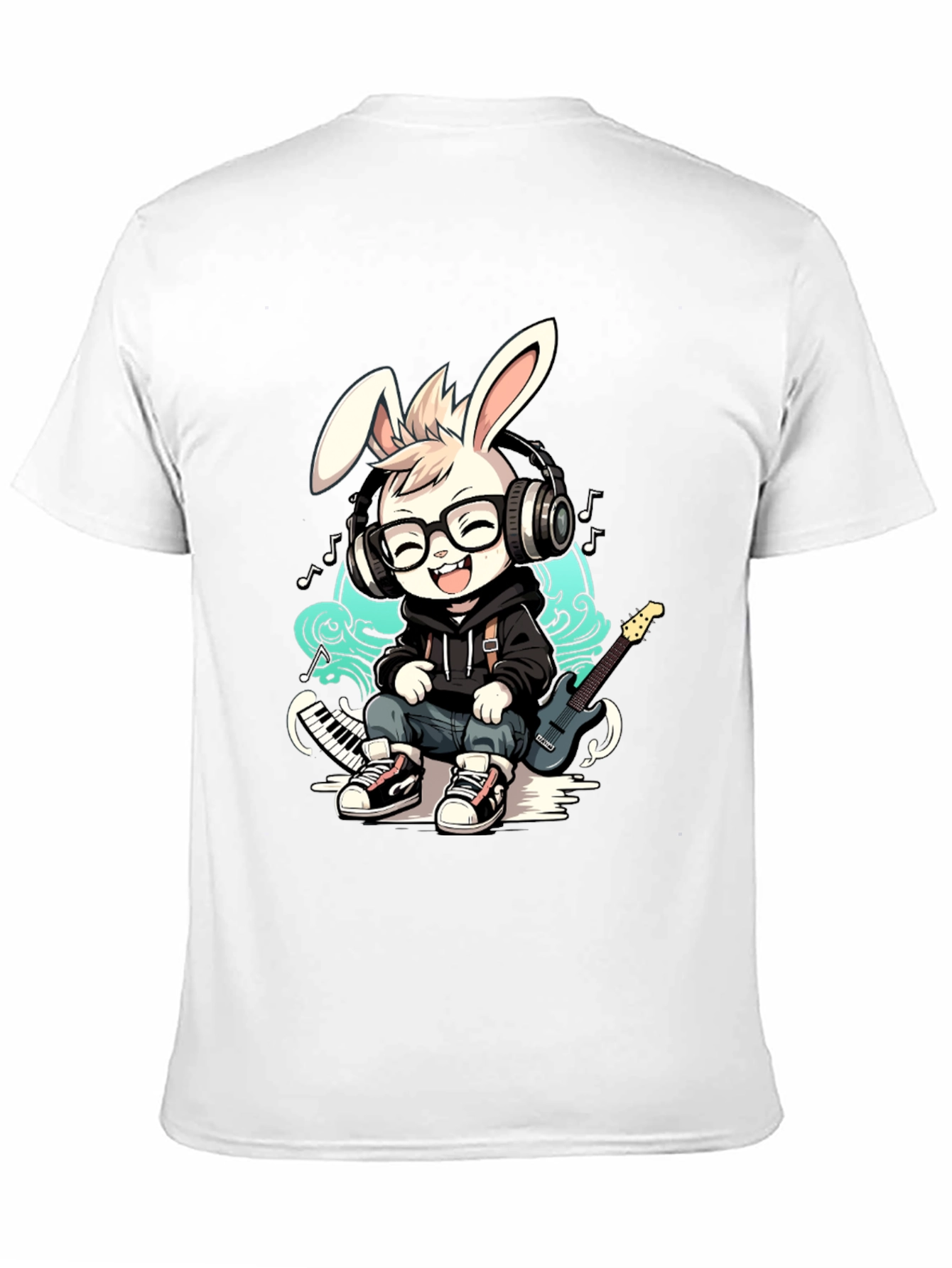 Cool Bunny Musician T-Shirt