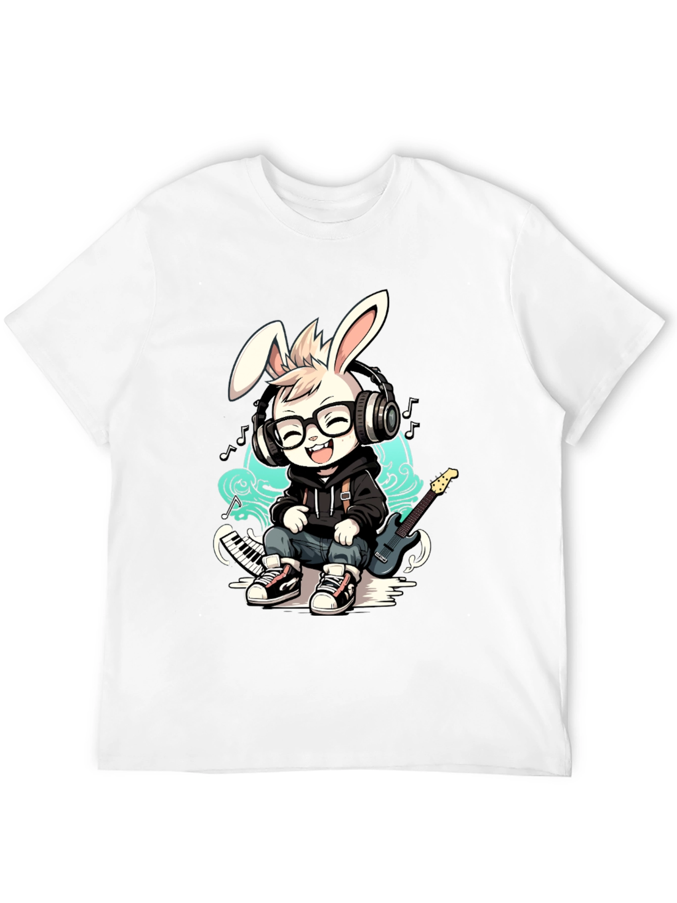Cool Bunny Musician T-Shirt