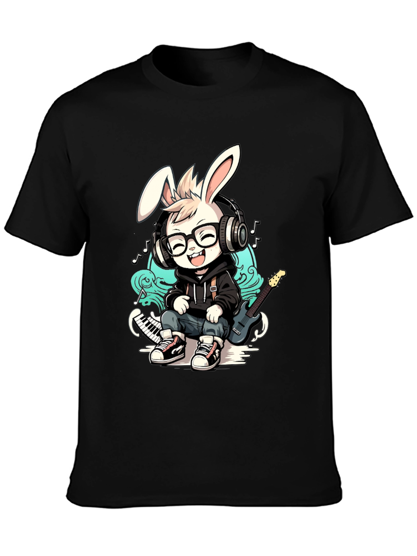 Cool Bunny Musician T-Shirt