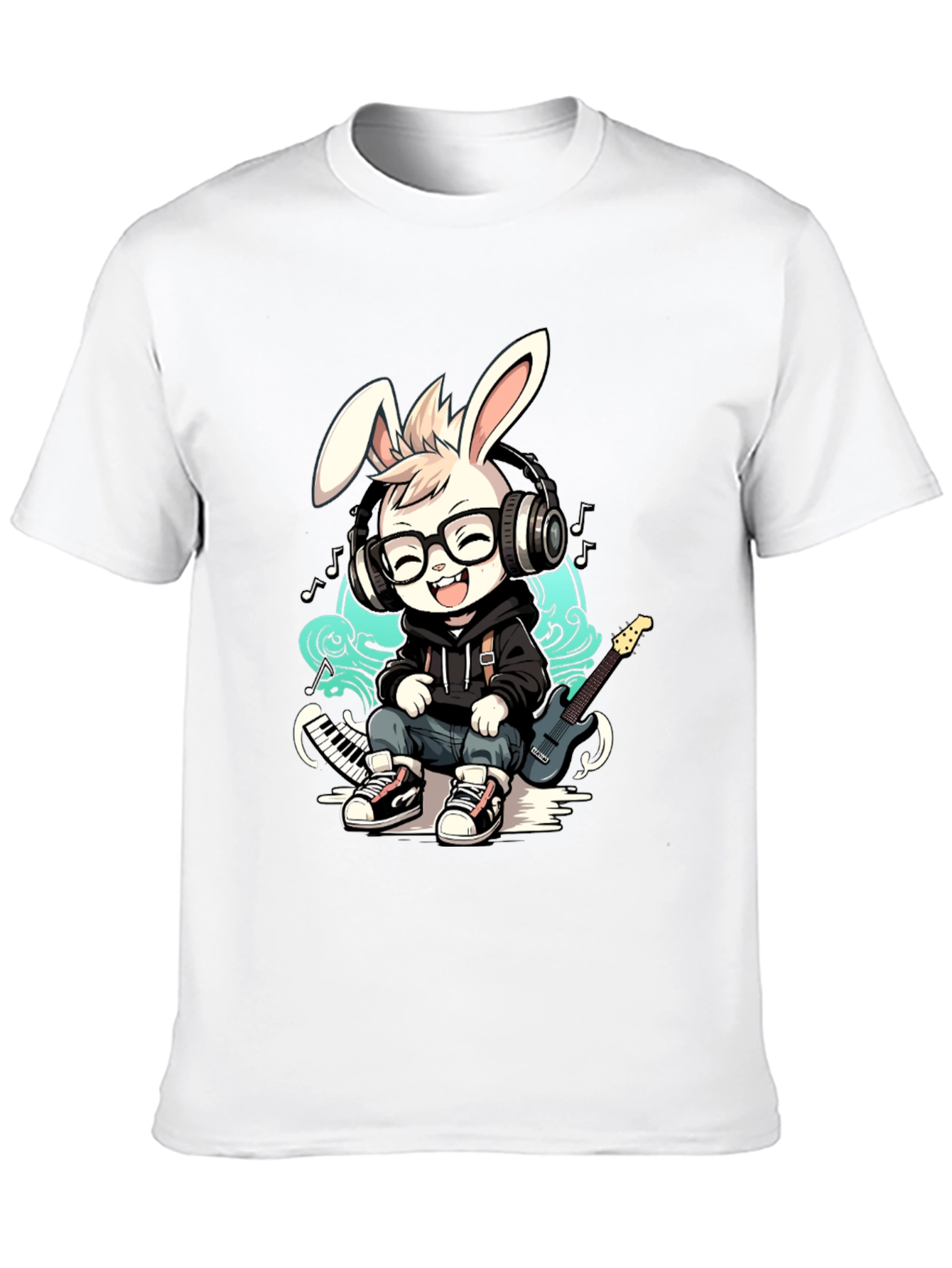 Cool Bunny Musician T-Shirt