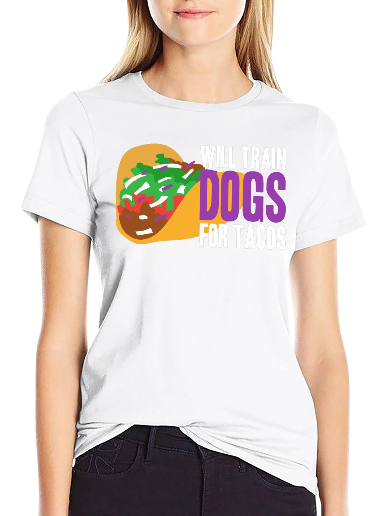 Will Train Dogs for Tacos Graphic T-Shirt