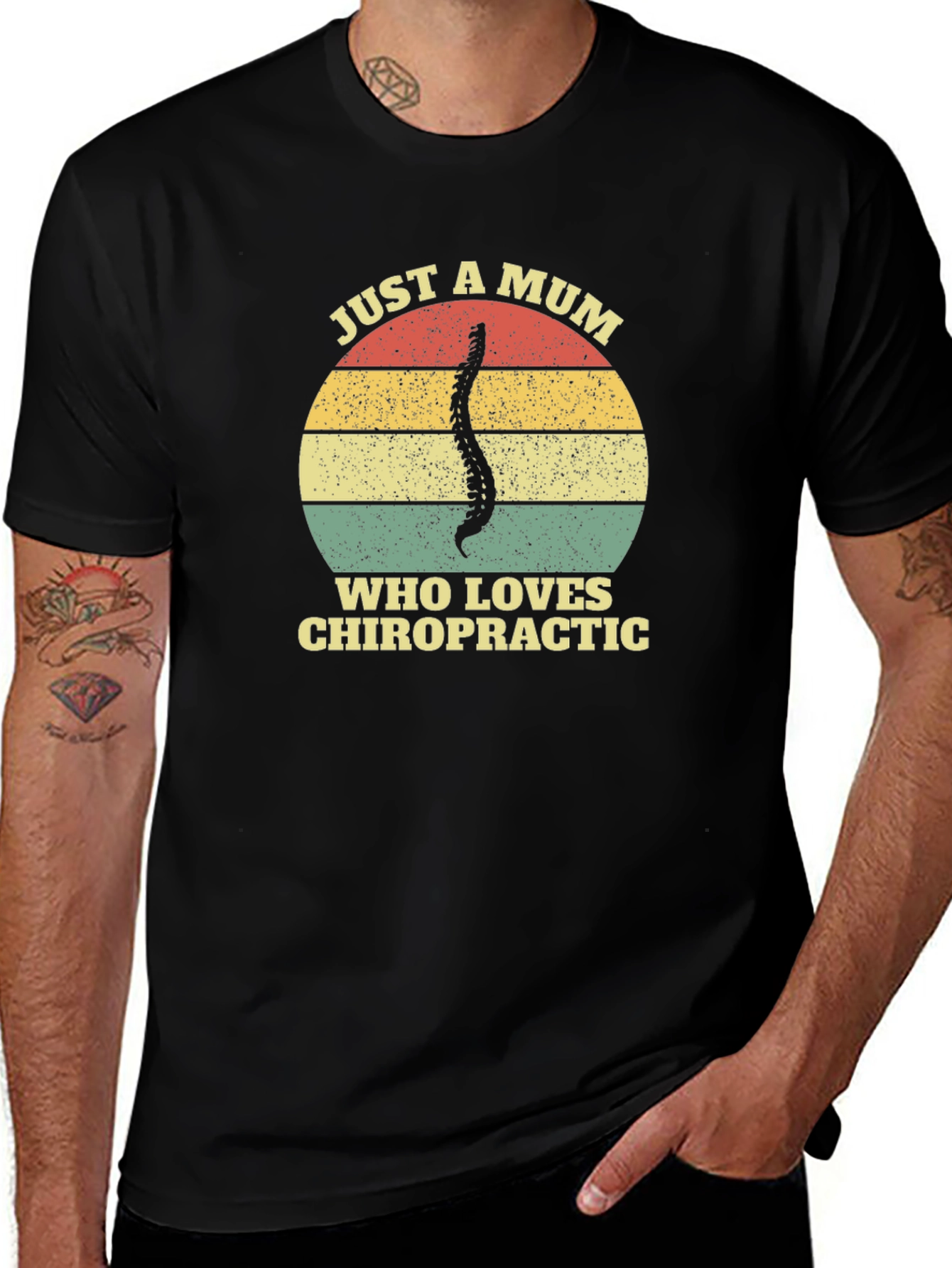 Chiropractic Mum T-Shirt - Spine Graphic Tee
