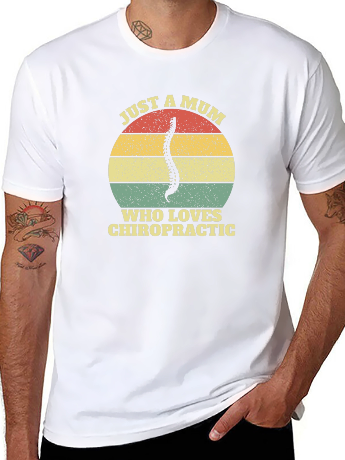 Chiropractic Mum T-Shirt - Spine Graphic Tee