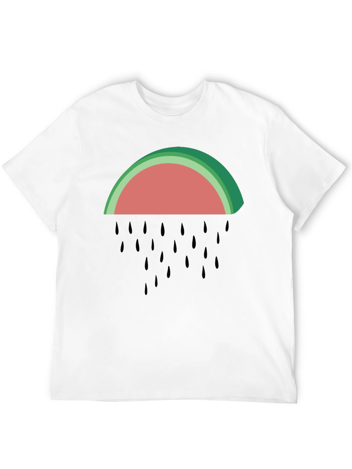Watermelon Rain Graphic Tee - Summer Fun!