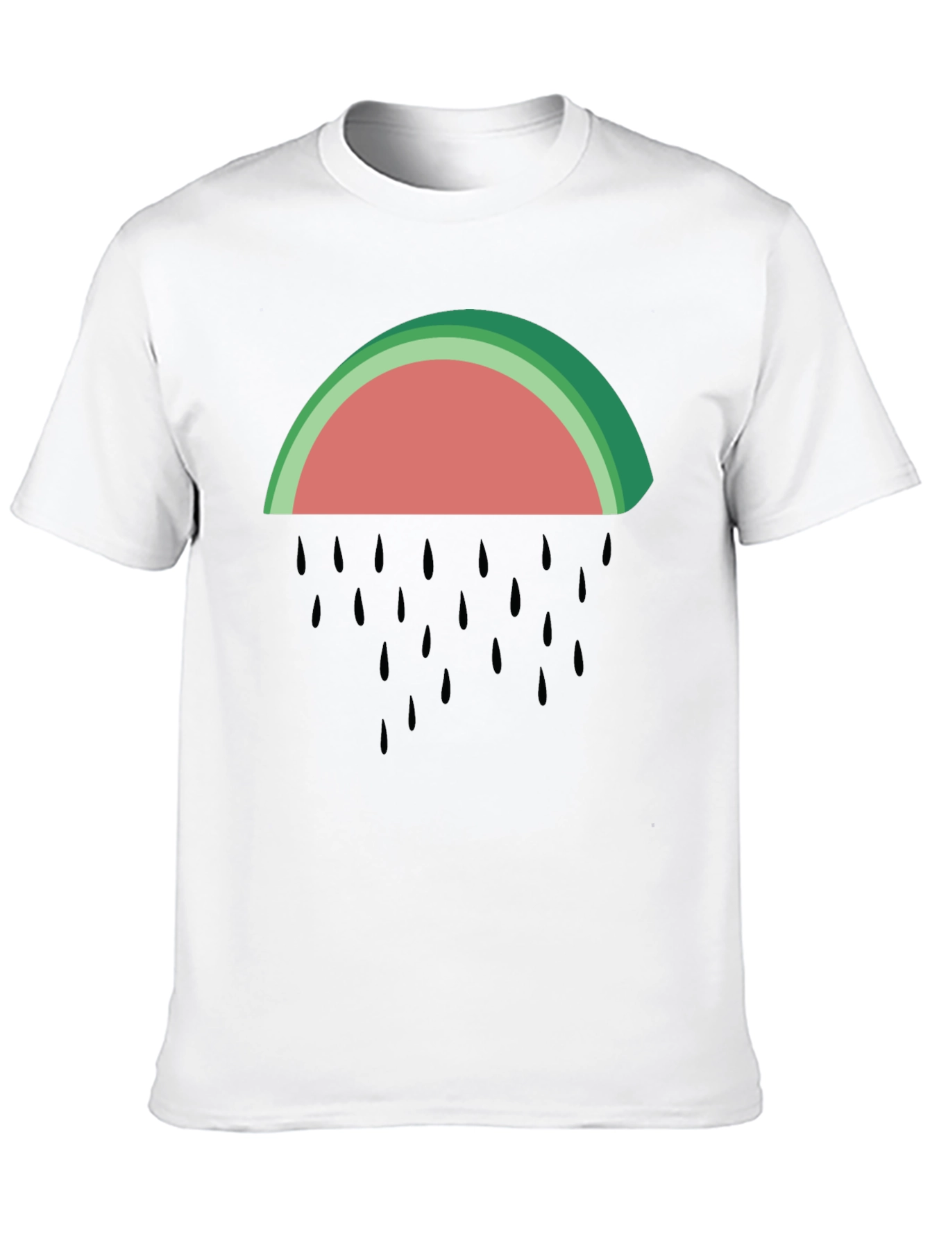 Watermelon Rain Graphic Tee - Summer Fun!