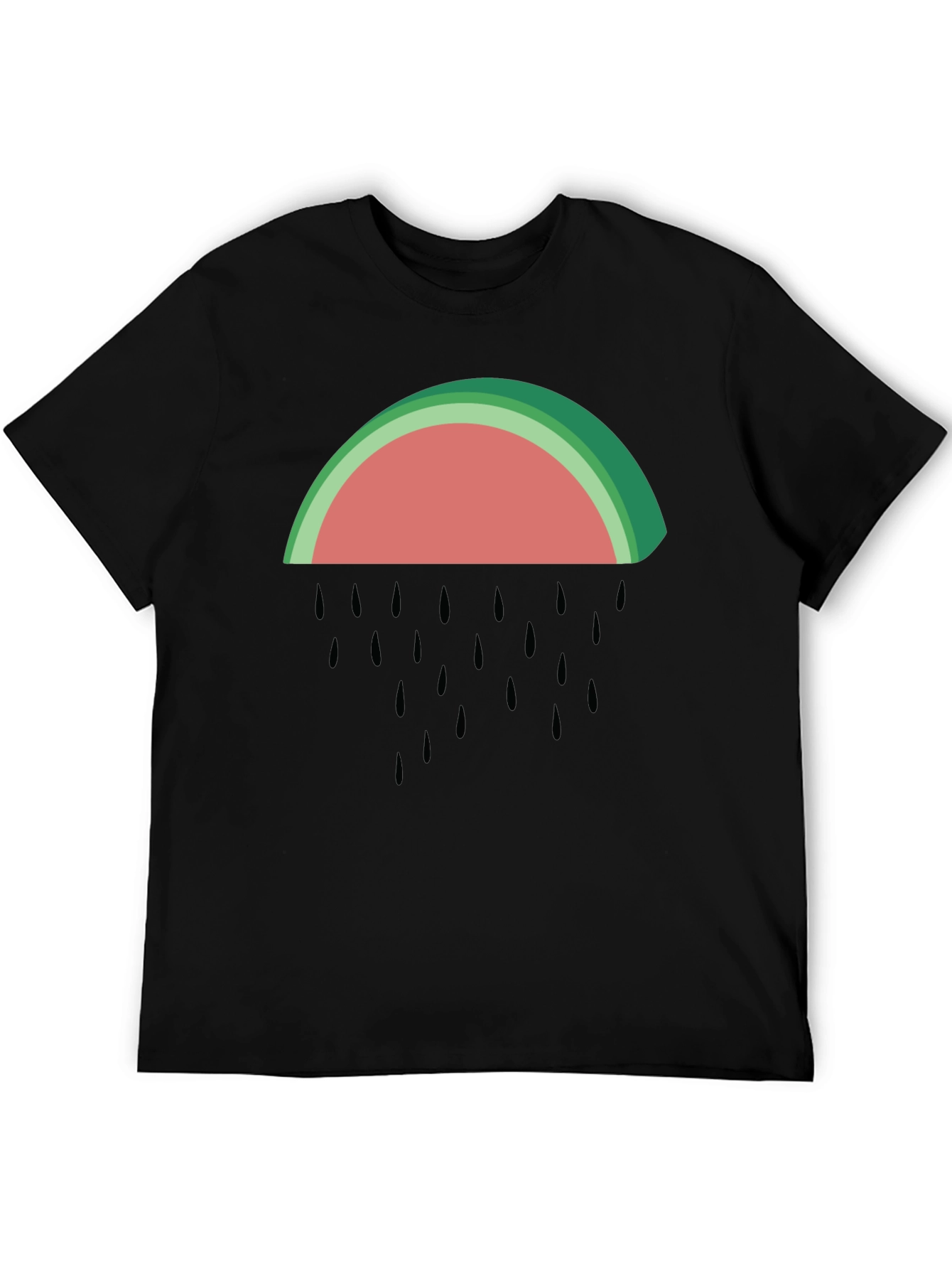 Watermelon Rain Graphic Tee - Summer Fun!
