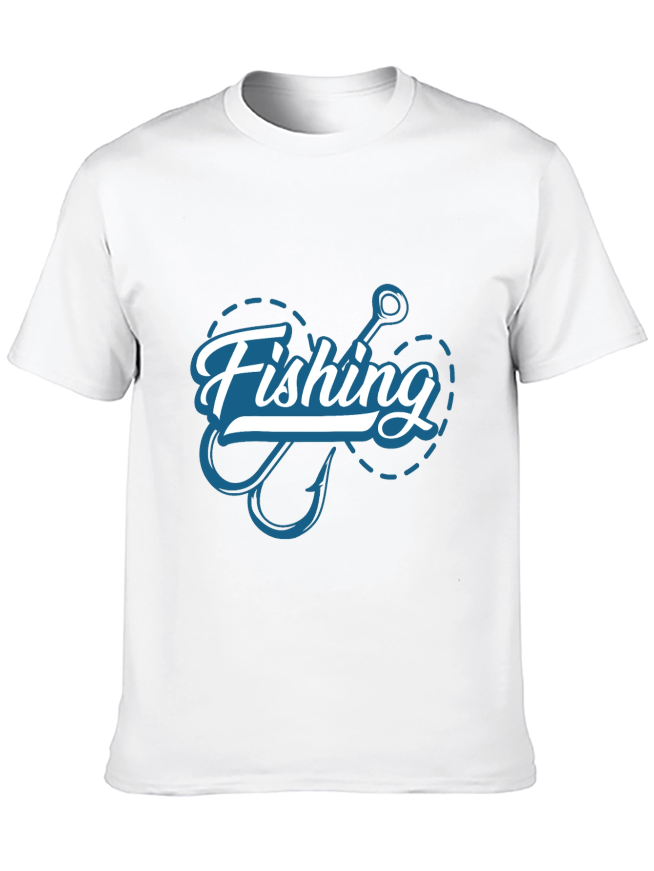 Fishing Hook Graphic T-Shirt - Casual Style