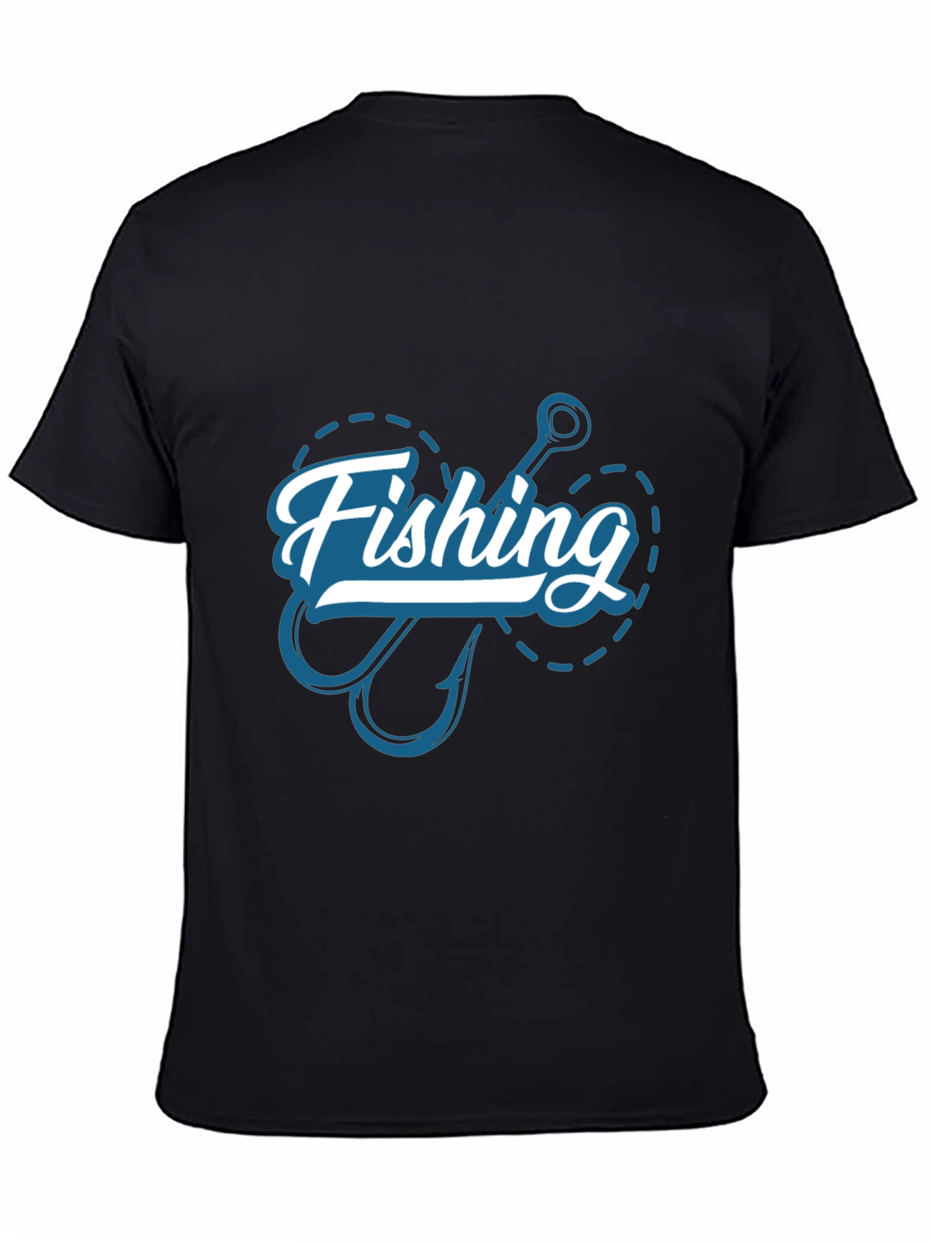 Fishing Hook Graphic T-Shirt - Casual Style