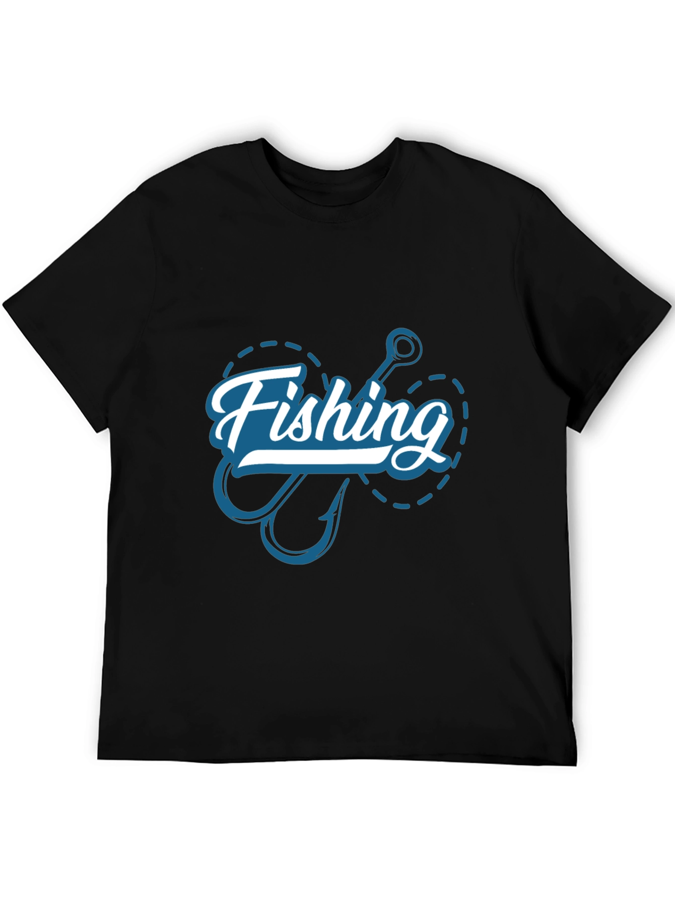 Fishing Hook Graphic T-Shirt - Casual Style