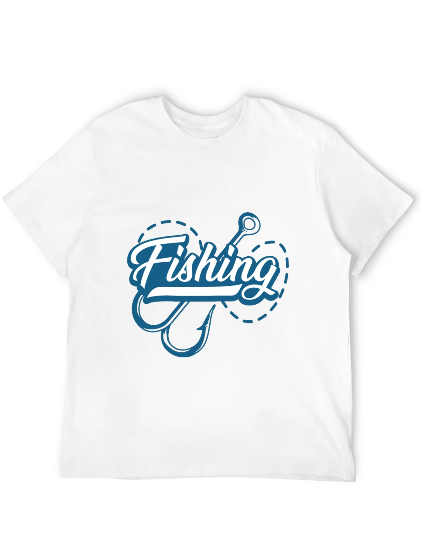 Fishing Hook Graphic T-Shirt - Casual Style