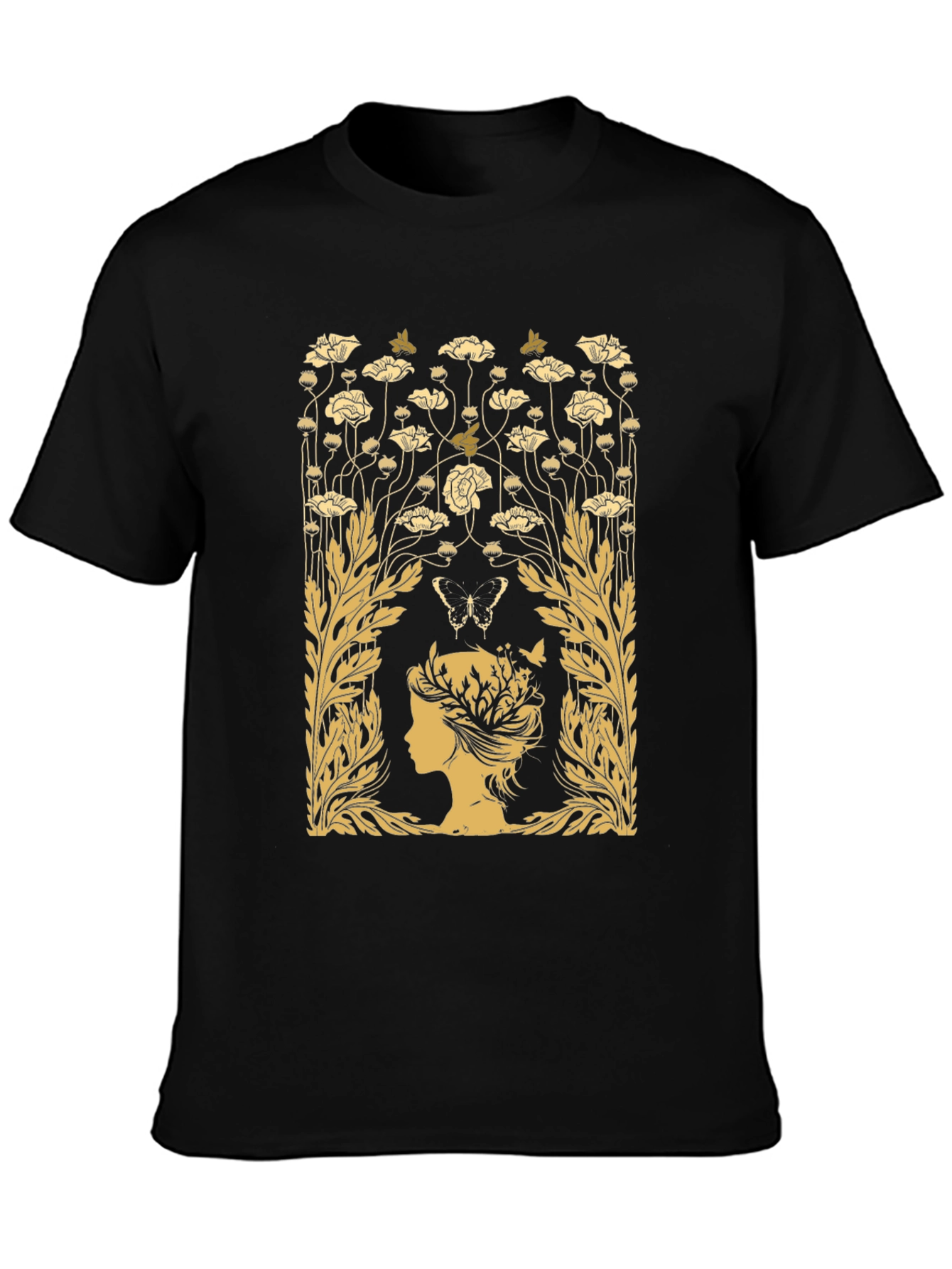 Floral Silhouette Graphic T-Shirt
