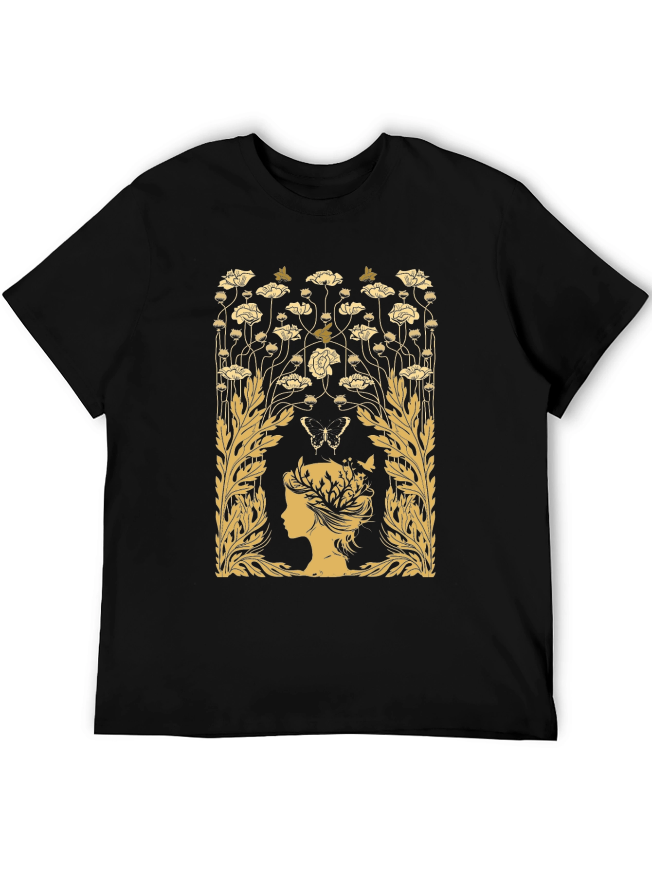 Floral Silhouette Graphic T-Shirt