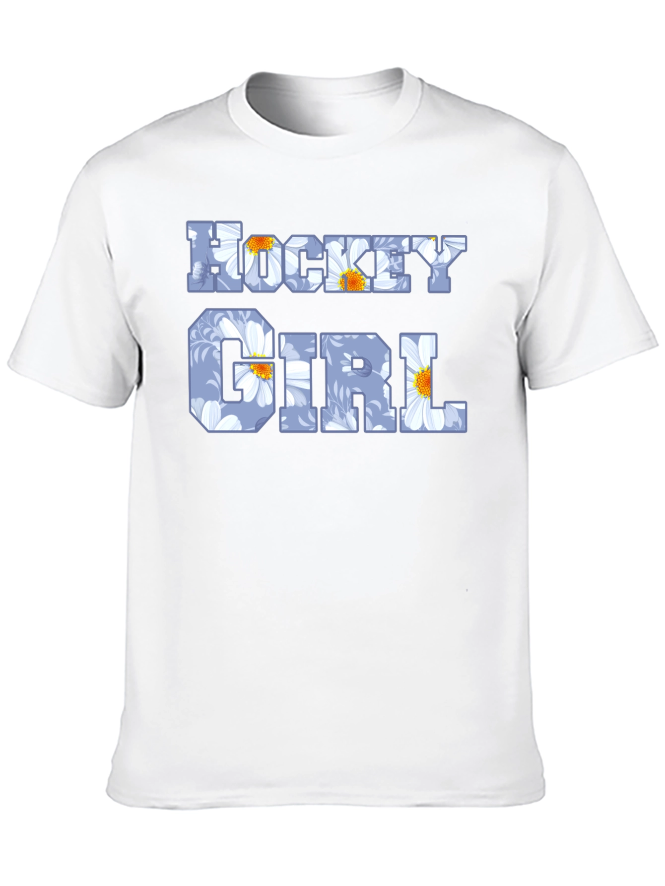 Hockey Girl Floral Graphic T-Shirt