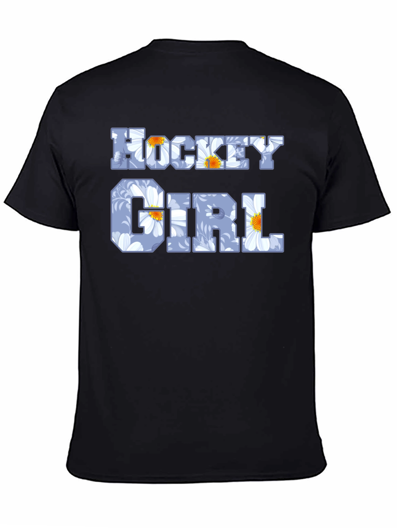 Hockey Girl Floral Graphic T-Shirt