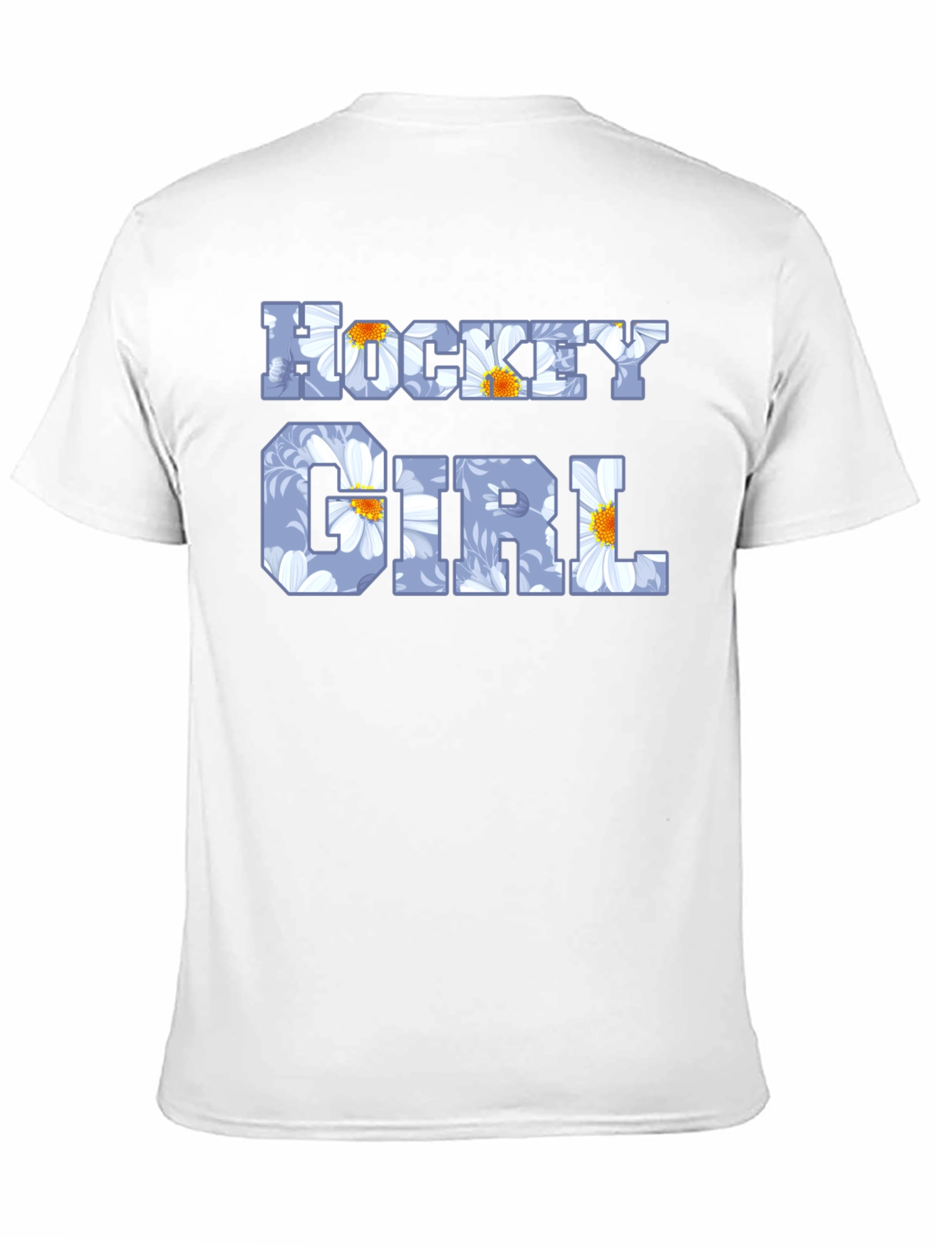 Hockey Girl Floral Graphic T-Shirt