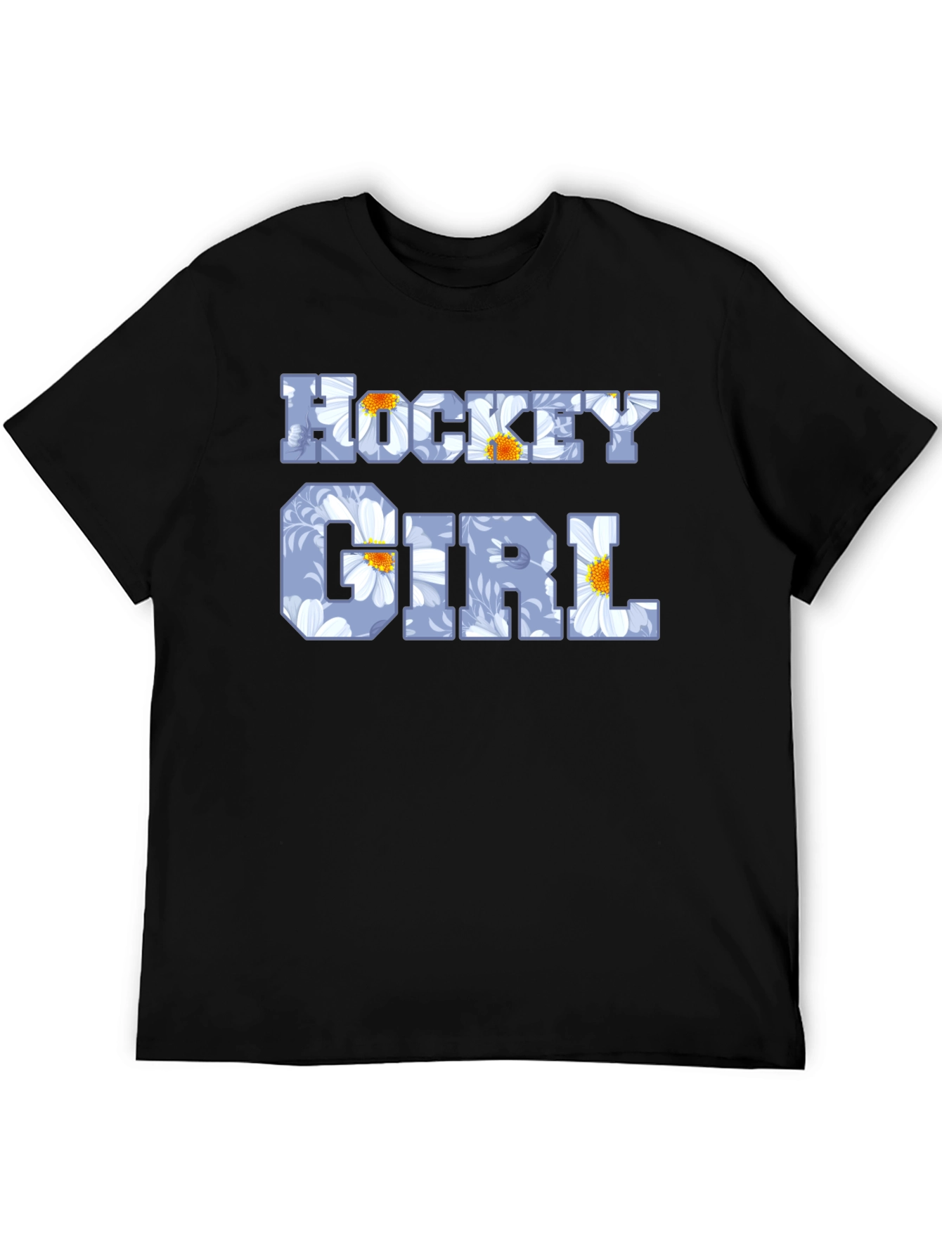 Hockey Girl Floral Graphic T-Shirt