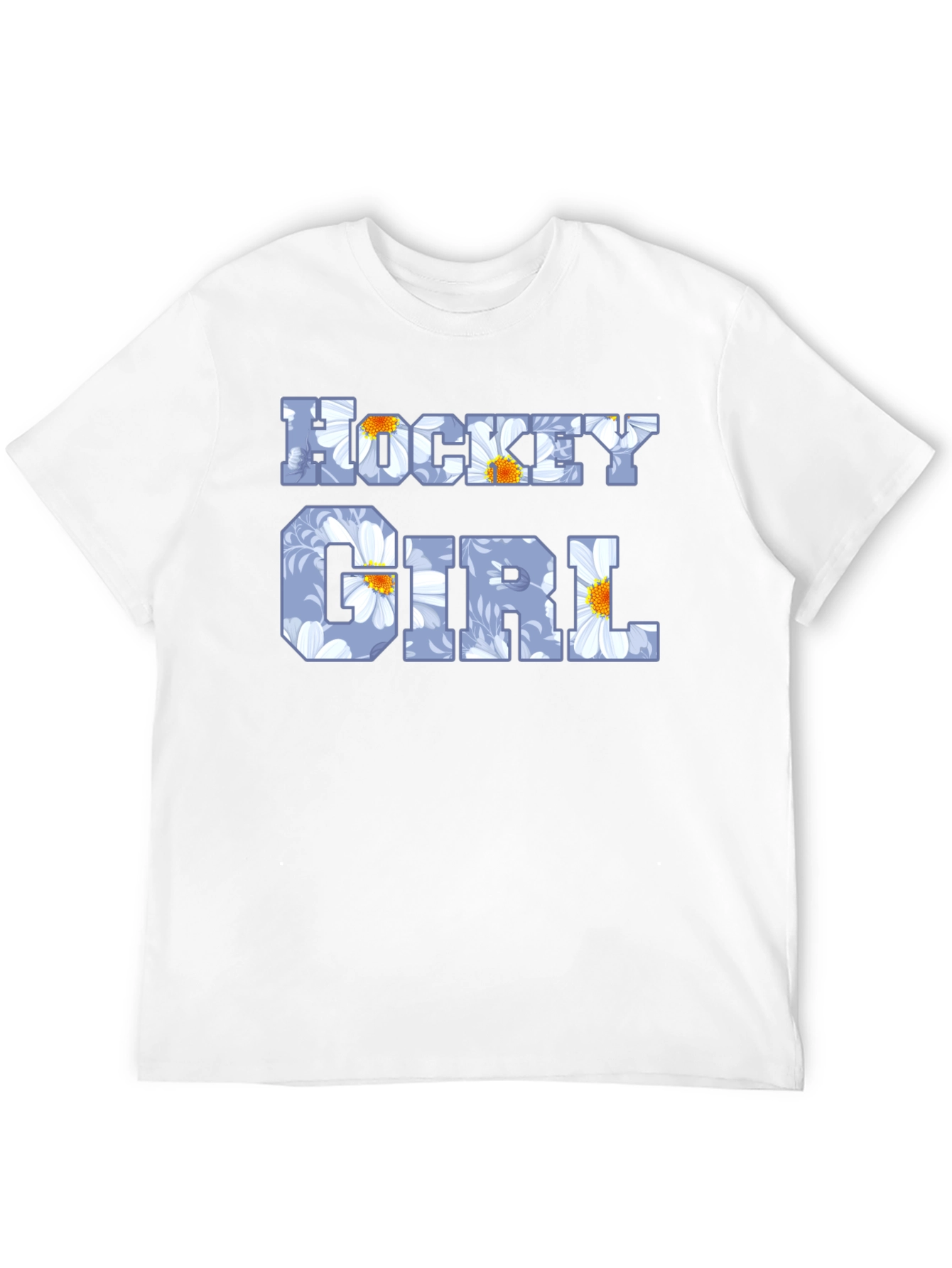 Hockey Girl Floral Graphic T-Shirt
