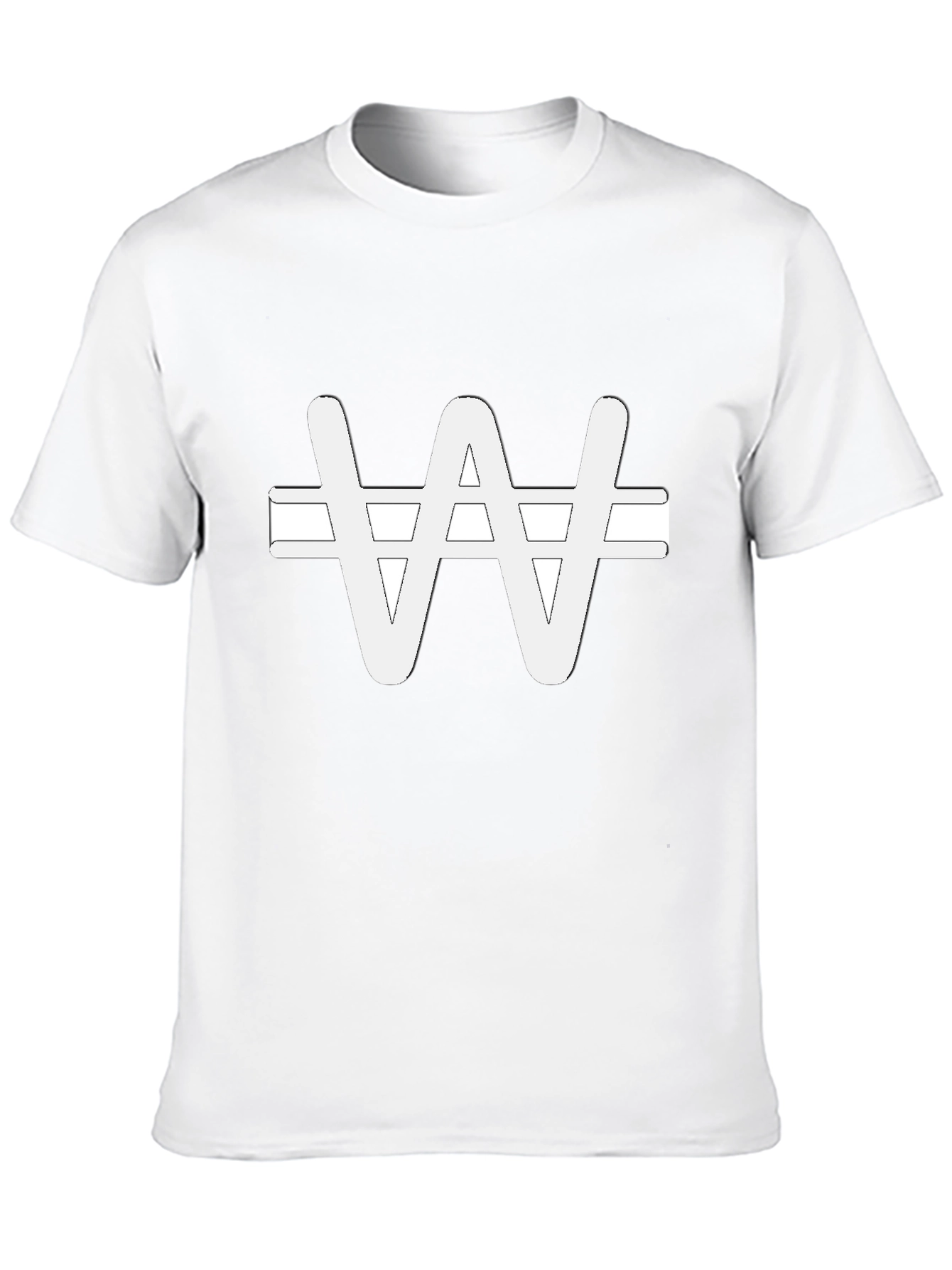 Won Symbol T-Shirt - Black Unisex