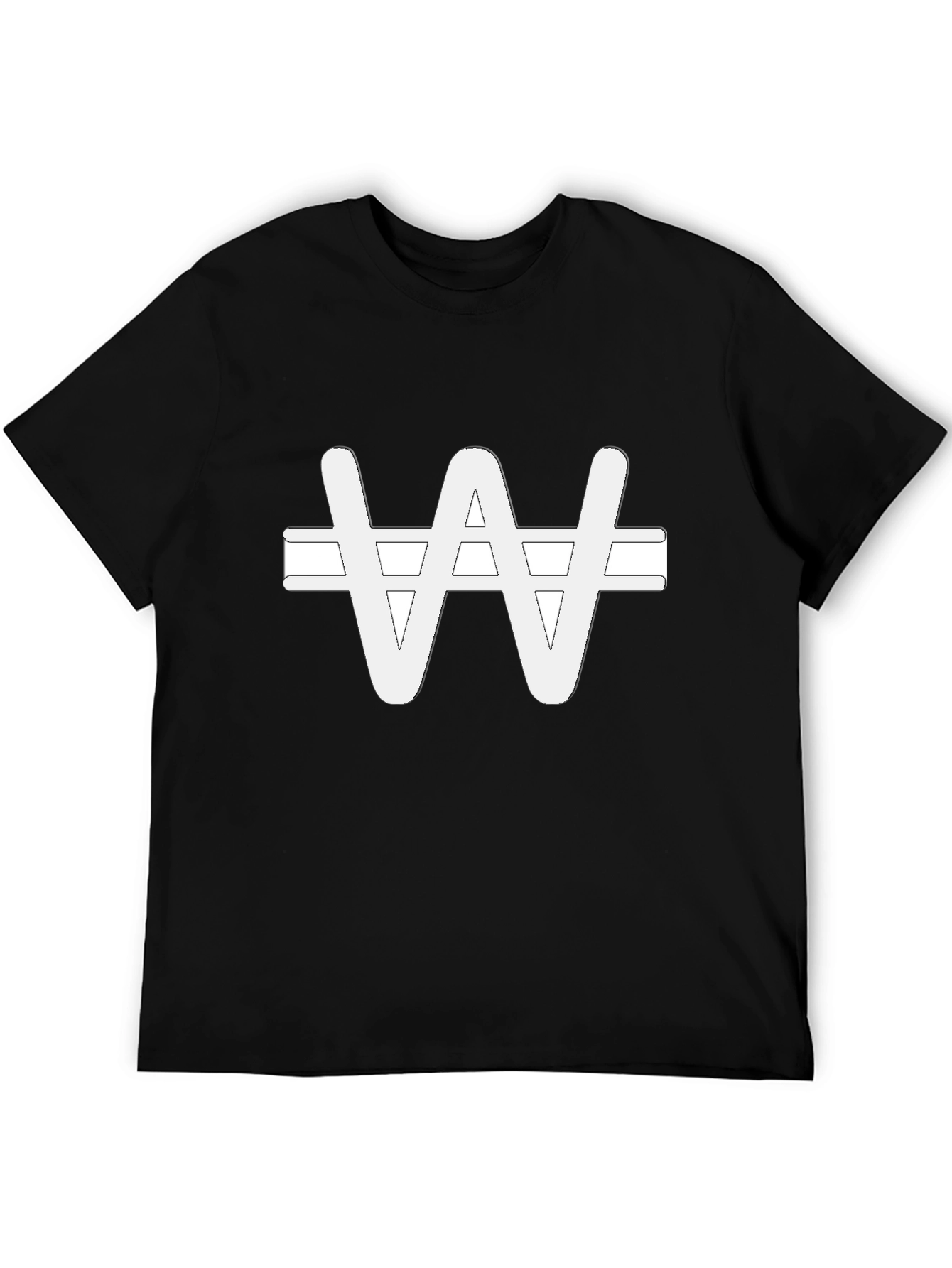 Won Symbol T-Shirt - Black Unisex