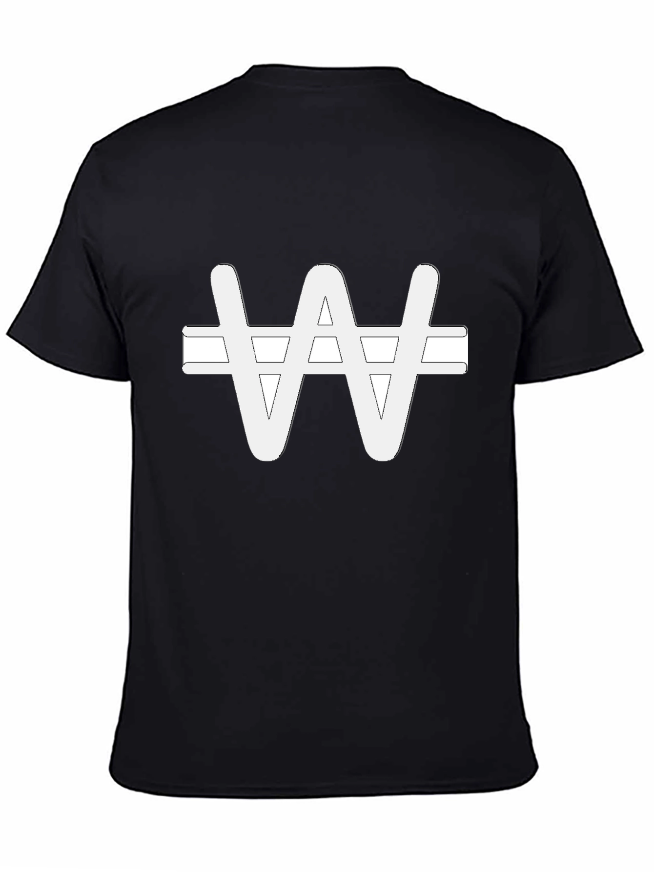 Won Symbol T-Shirt - Black Unisex