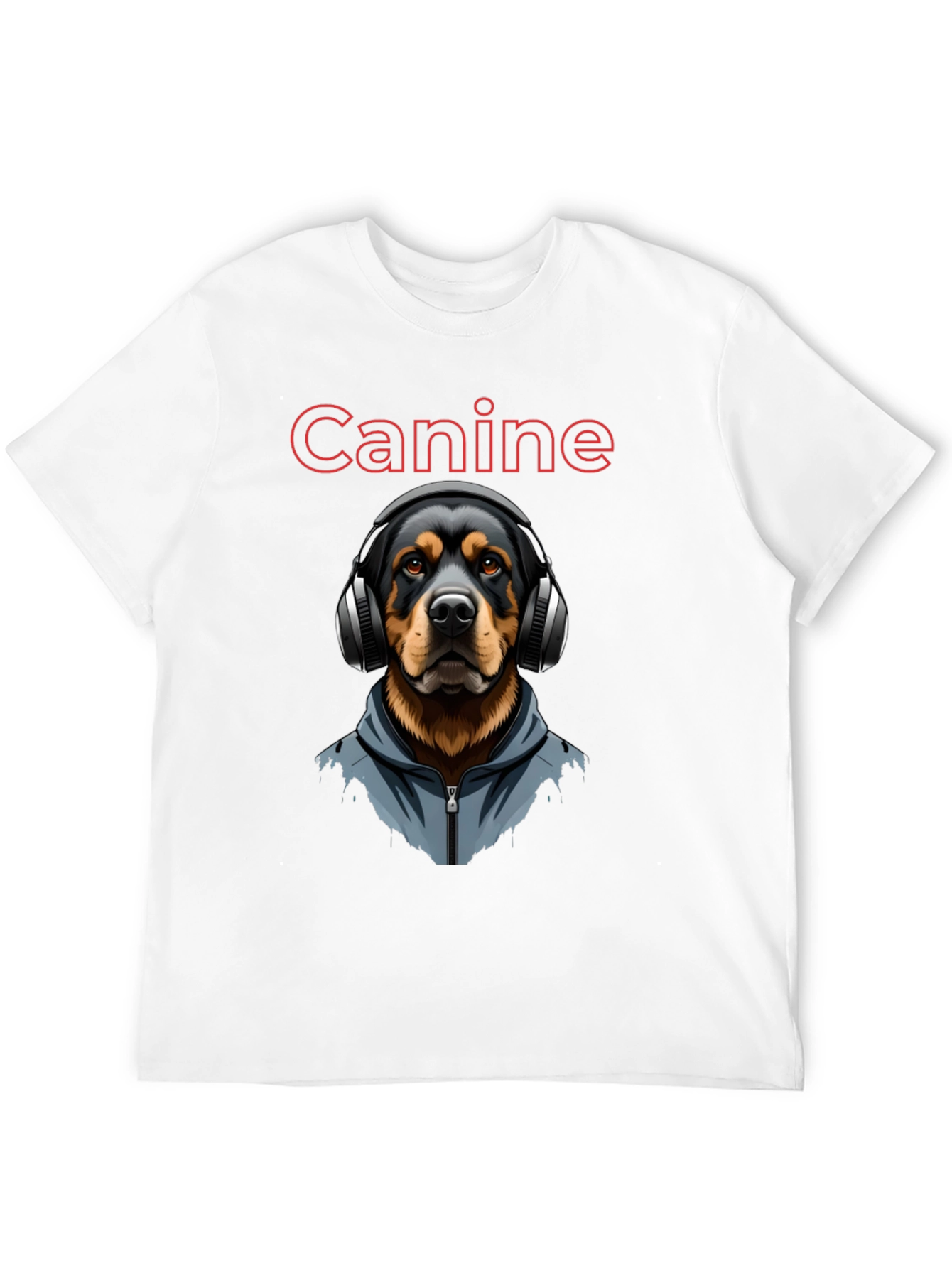Canine Cool T-Shirt: Dog with Headphones