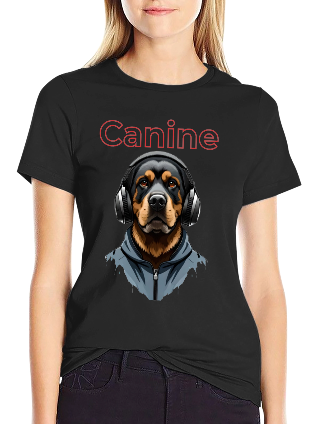 Canine Cool T-Shirt: Dog with Headphones