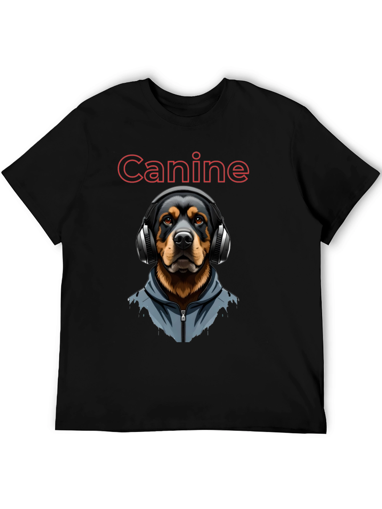 Canine Cool T-Shirt: Dog with Headphones