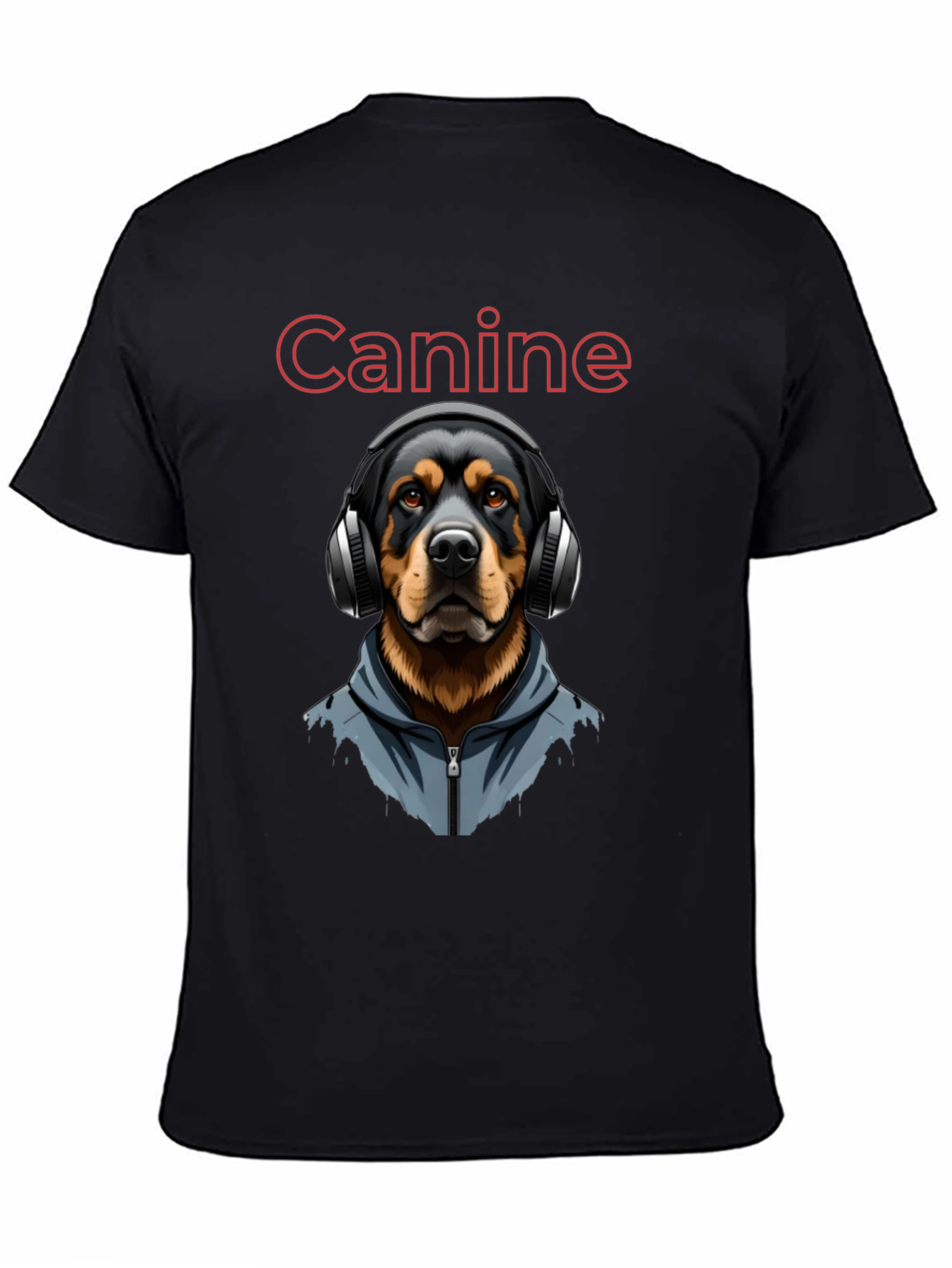 Canine Cool T-Shirt: Dog with Headphones