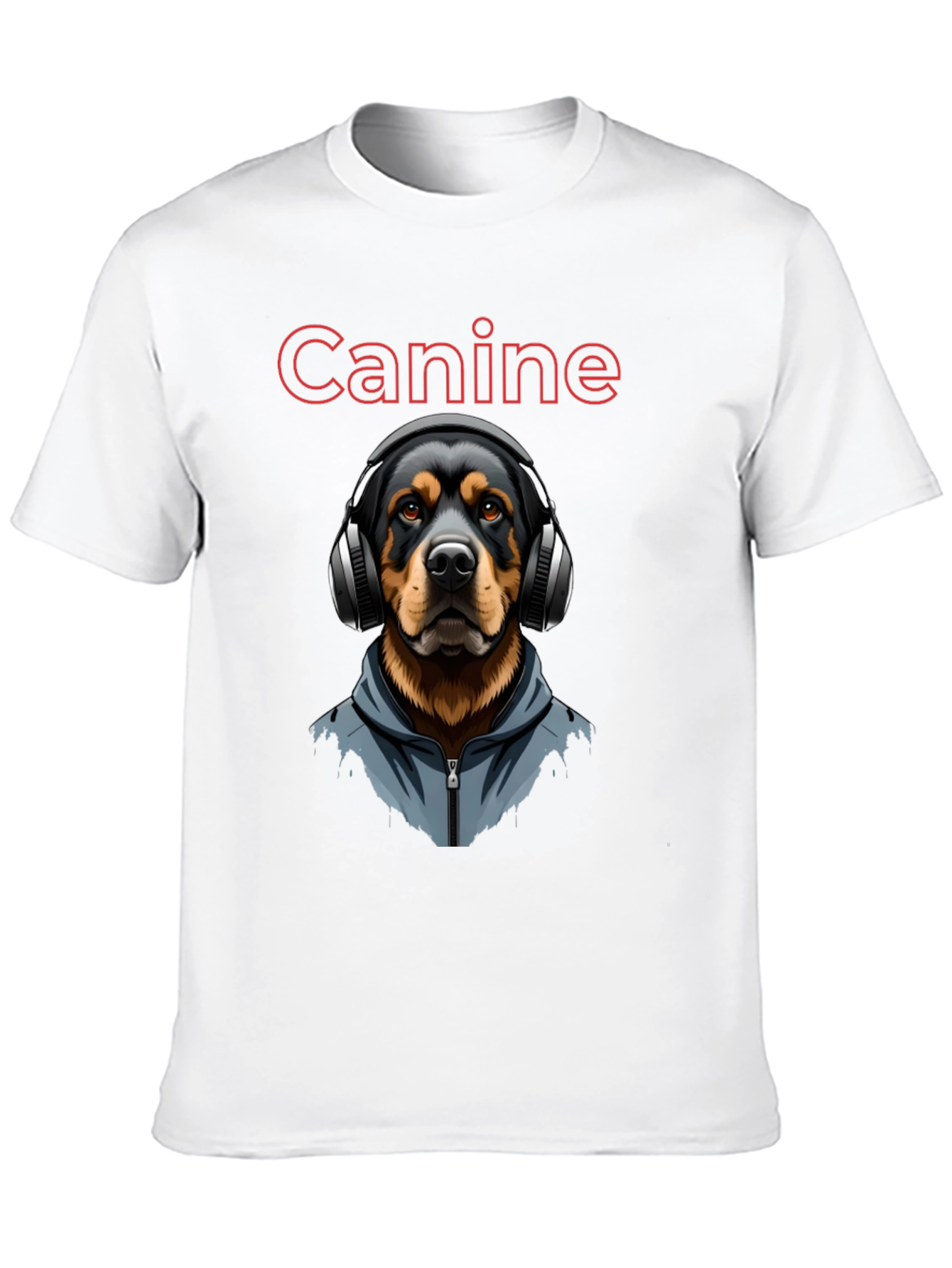 Canine Cool T-Shirt: Dog with Headphones