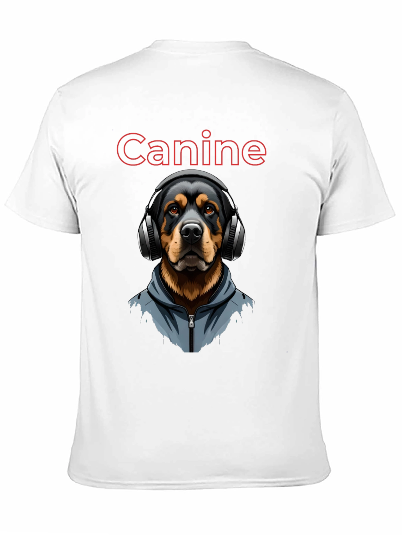 Canine Cool T-Shirt: Dog with Headphones