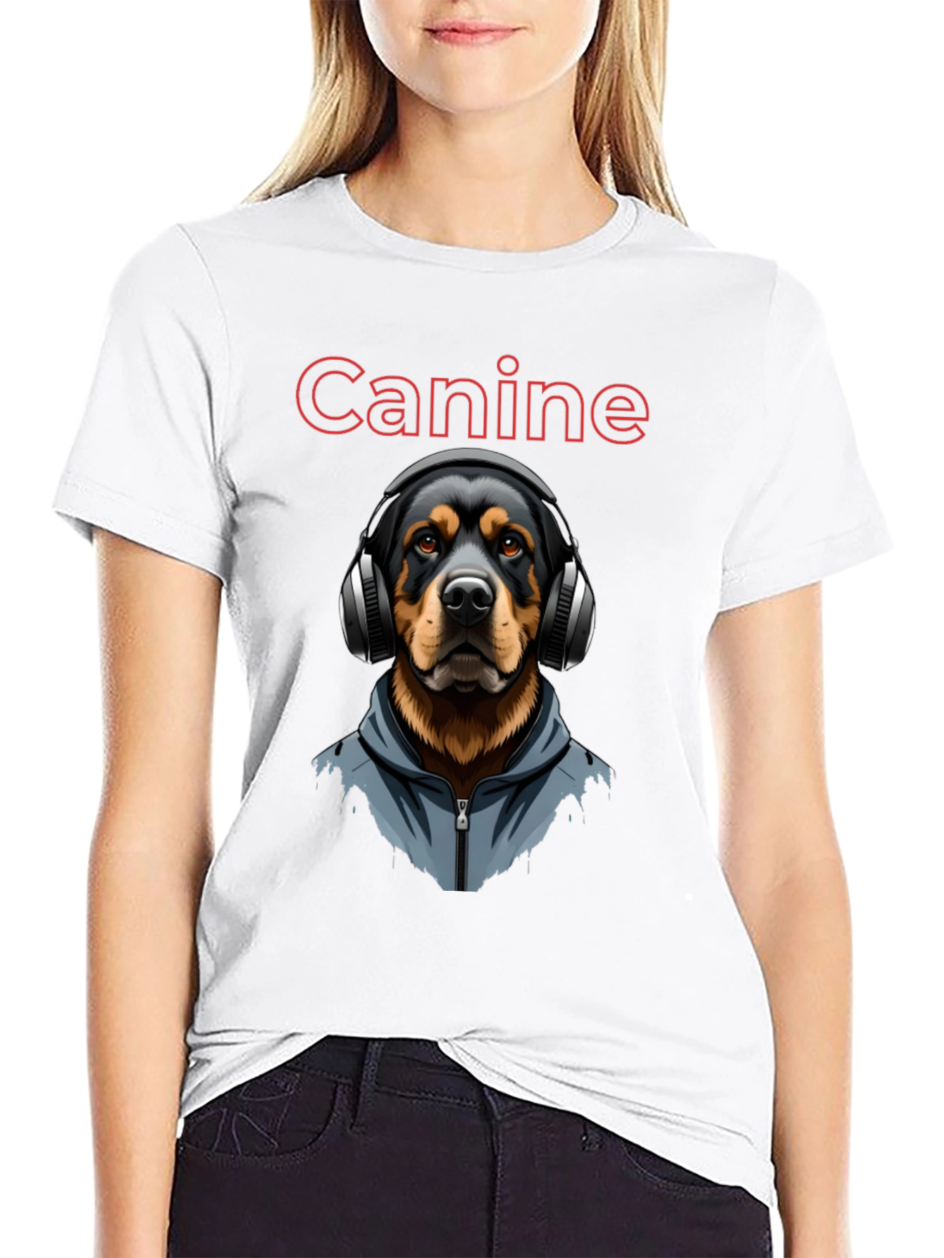 Canine Cool T-Shirt: Dog with Headphones