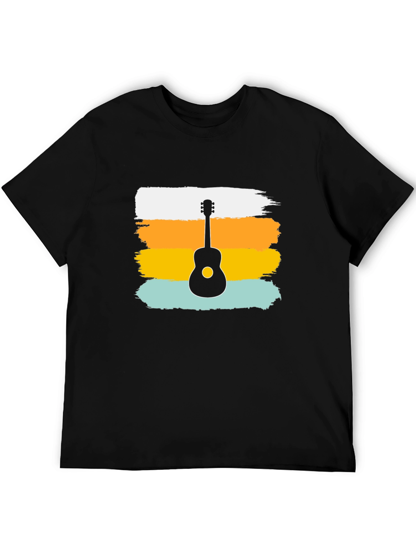 Retro Guitar Silhouette Tee - Cool Graphic Design
